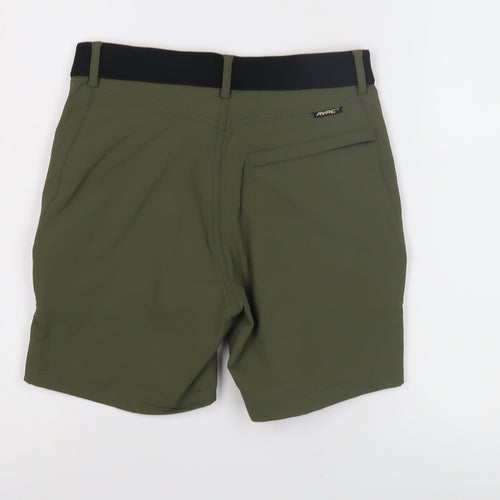 RevolutionRace Green Unisex Shorts, S - Pockets, Zip Design