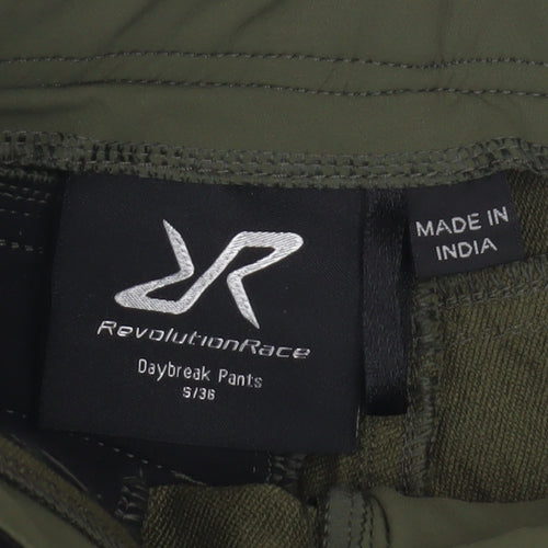 RevolutionRace Green Unisex Shorts, S - Pockets, Zip Design