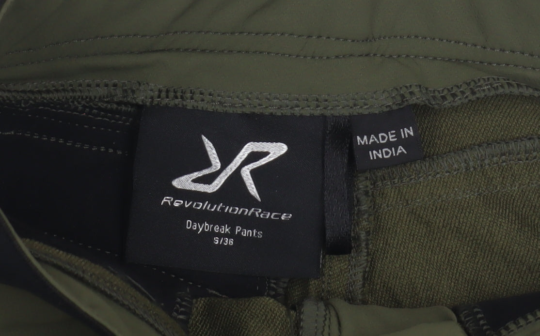 RevolutionRace Green Unisex Shorts, S - Pockets, Zip Design