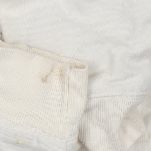 Jasper Conran Boys White Hoodie 13-14 Yrs Logo Full Zip Hooded