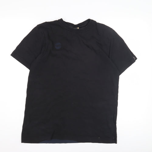 Moon Men's Black Crew Neck Short Sleeve T-Shirt M