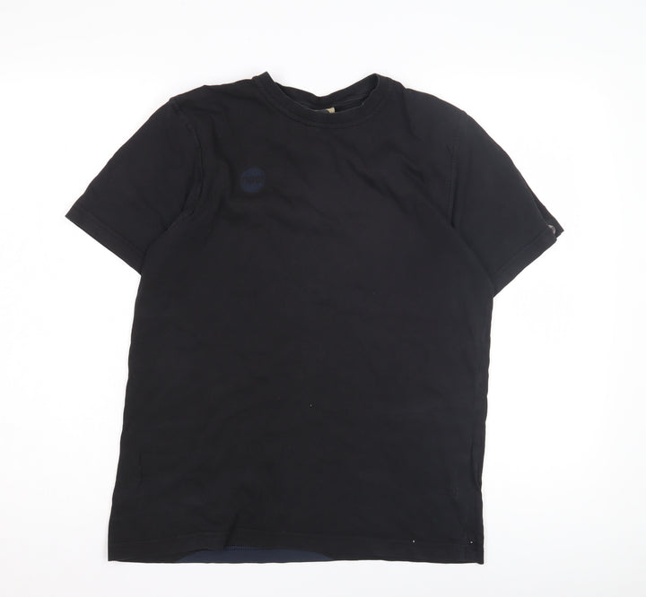 Moon Men's Black Crew Neck Short Sleeve T-Shirt M