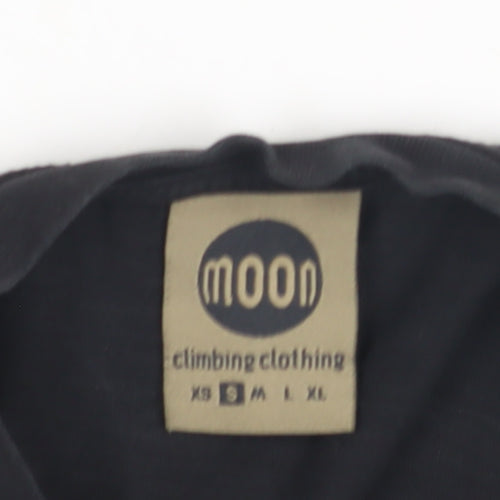 Moon Men's Black Crew Neck Short Sleeve T-Shirt M