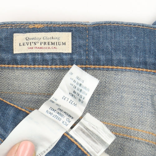 Levi's Men's Blue Straight Jeans, Size Regular, Medium Wash