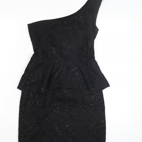 Quiz Women's Black One Shoulder Dress Size 12