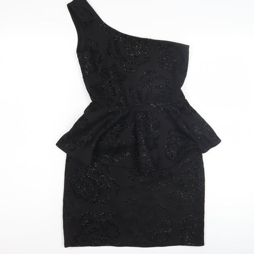 Quiz Women's Black One Shoulder Dress Size 12