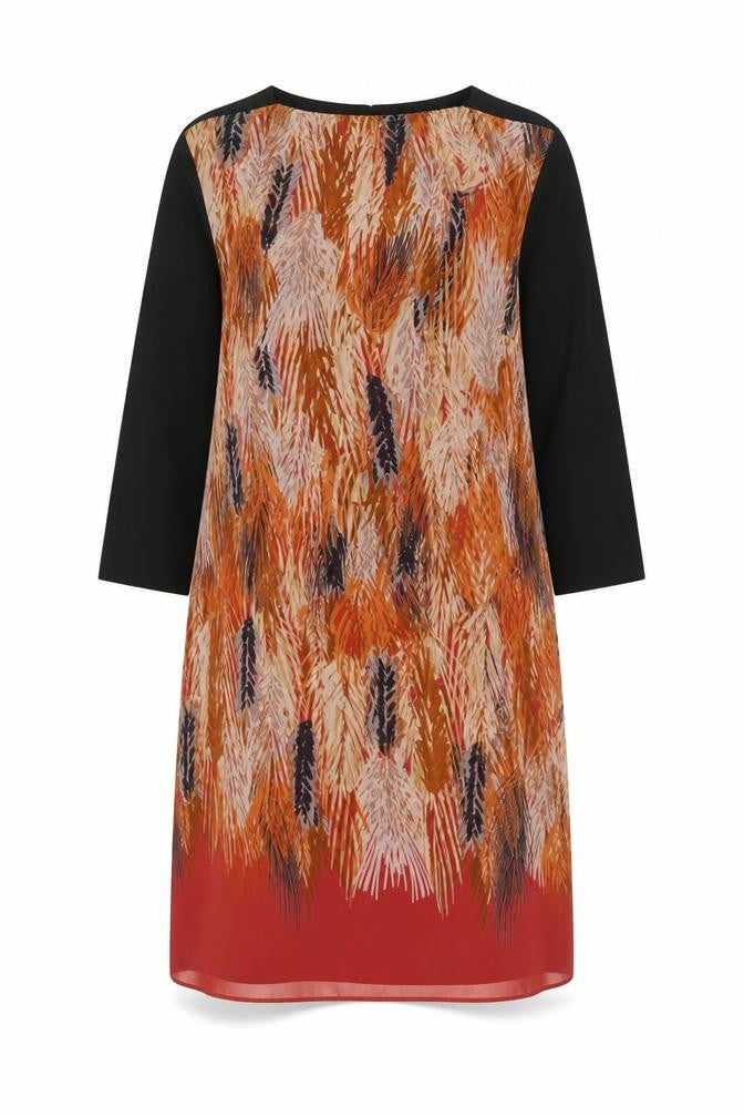 Front view of Laura Ashley Women’s Black Multicoloured Shift Dress