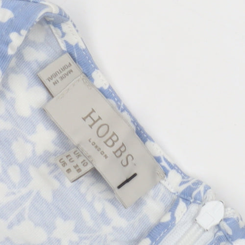 Hobbs Women Blue Floral A-Line Dress Size 10
