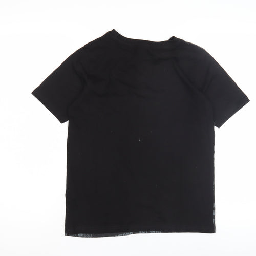 Manchester United Boys Black Football T-Shirt 12-13 Years
