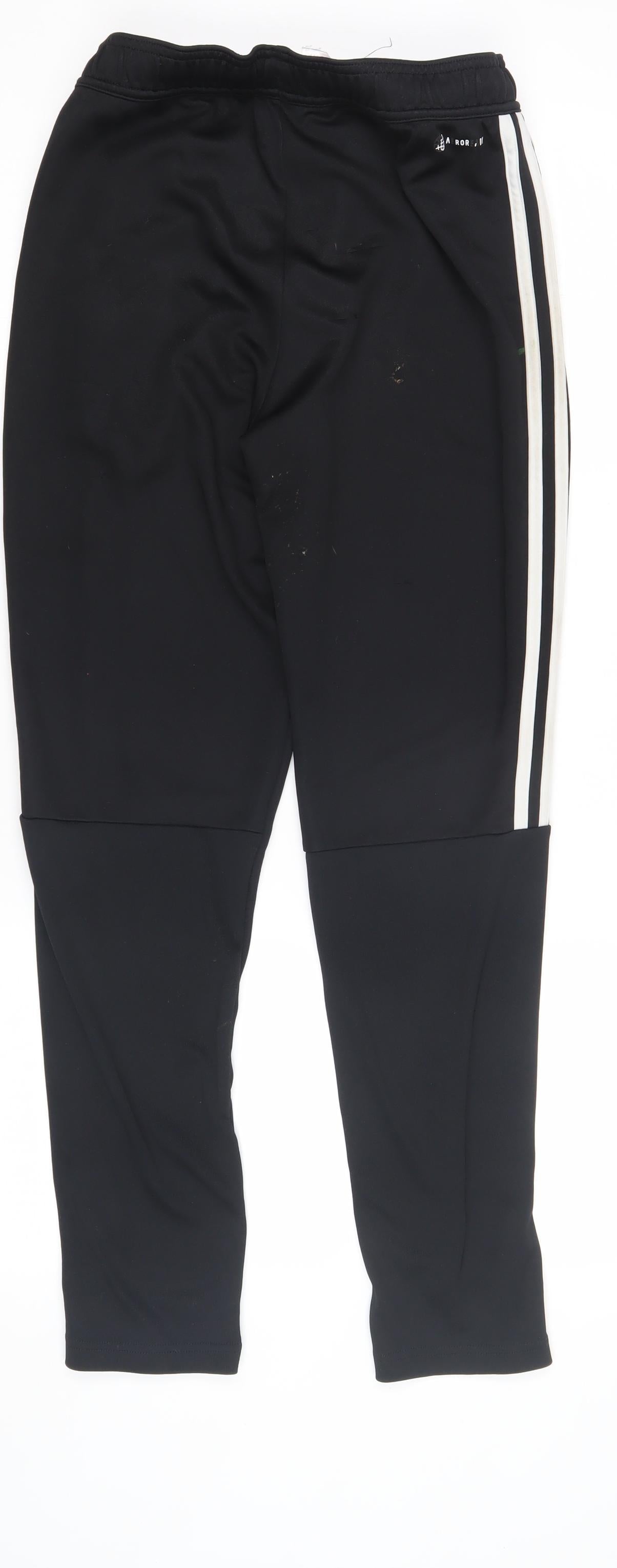 Adidas Boys Black Track Pants 11-12 Years Activewear