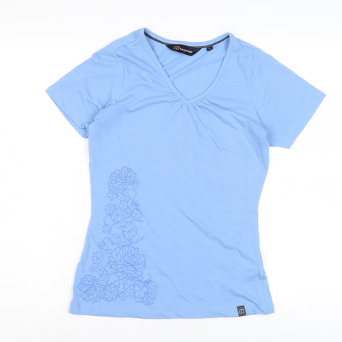 Berghaus Women's Blue V-Neck T-Shirt Size 8