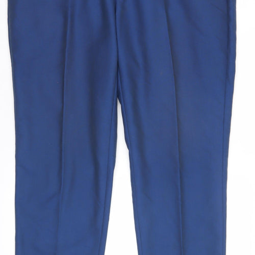 Fellini Men's Blue Slim Fit Suit Trousers 34S