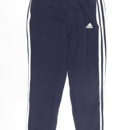 Adidas Boys' Blue Track Pants, Size 12, Sporty Striped Style