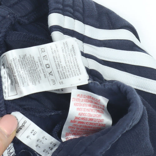 Adidas Boys' Blue Track Pants, Size 12, Sporty Striped Style