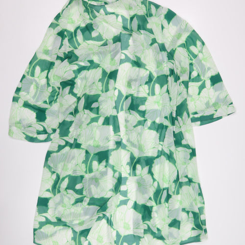 Roman Women's Green Floral Plus Size Cover Up