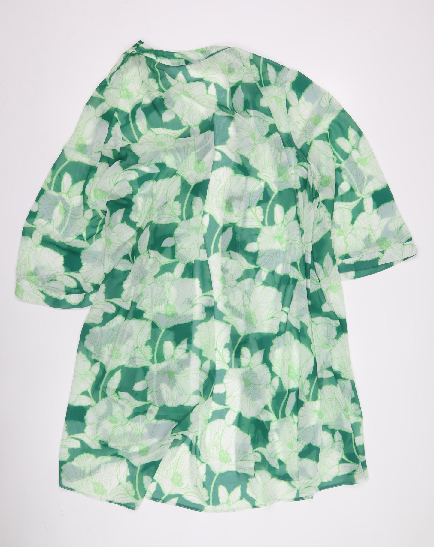 Roman Women's Green Floral Plus Size Cover Up