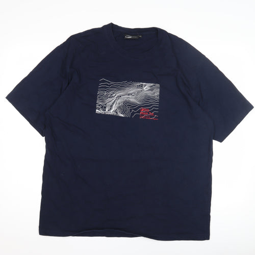 North Ridge Men's Blue Graphic Print T-Shirt 2XL