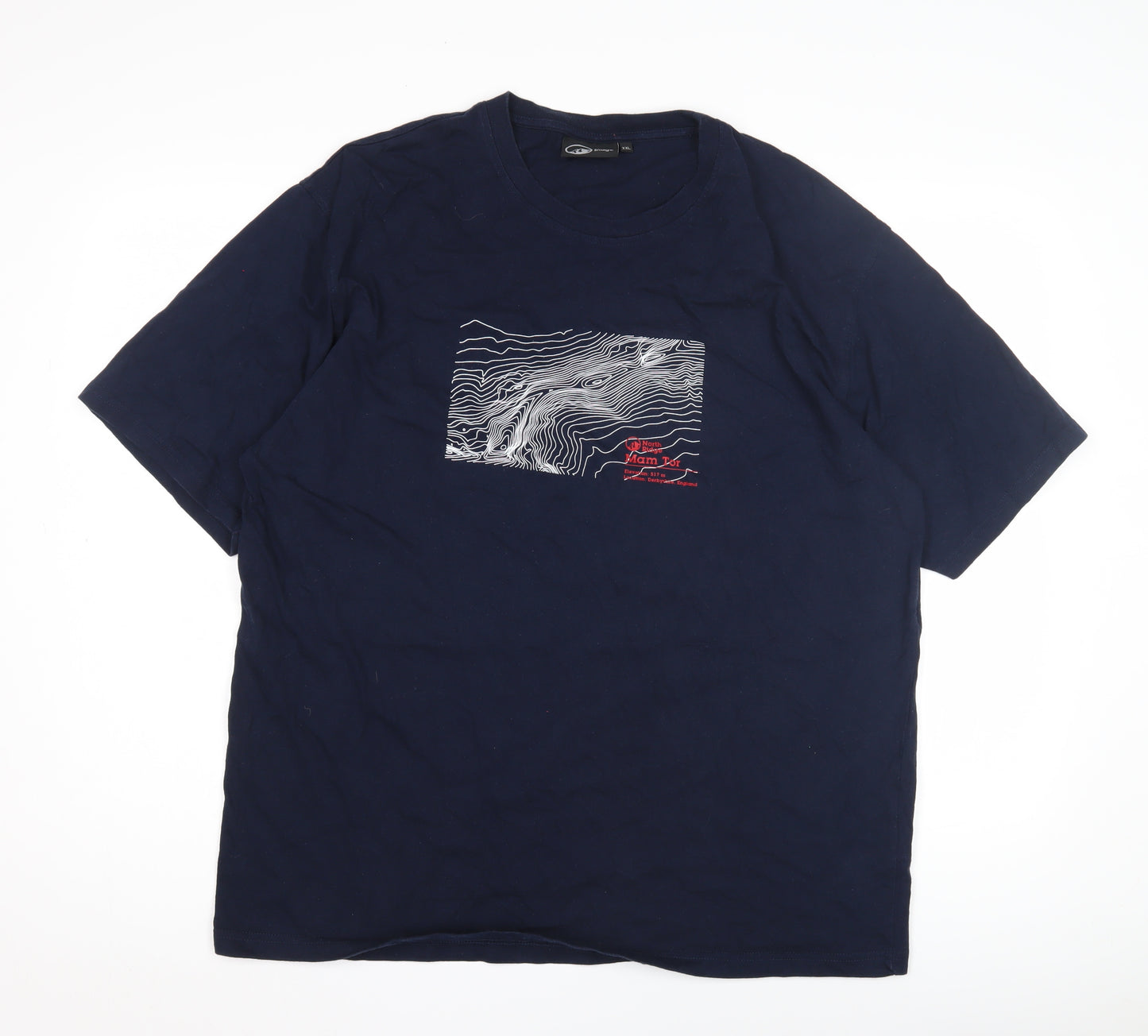 North Ridge Men's Blue Graphic Print T-Shirt 2XL