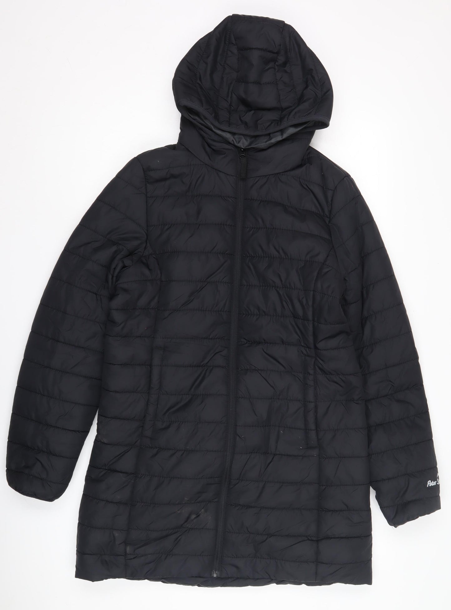 Peter Storm Women's Black Puffer Jacket Size 12 Hooded