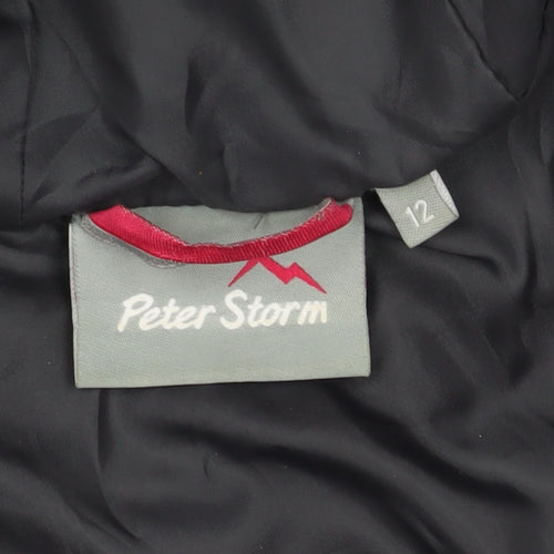 Peter Storm Women's Black Puffer Jacket Size 12 Hooded