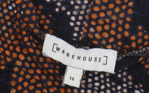 Warehouse Women’s Animal Print Top, Size 14