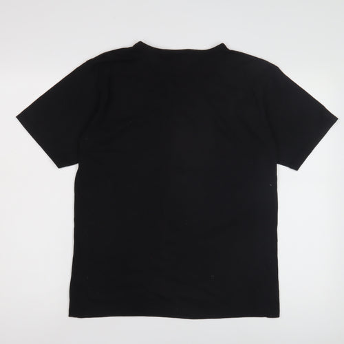 Kangol Men's Black V-Neck T-Shirt Size S