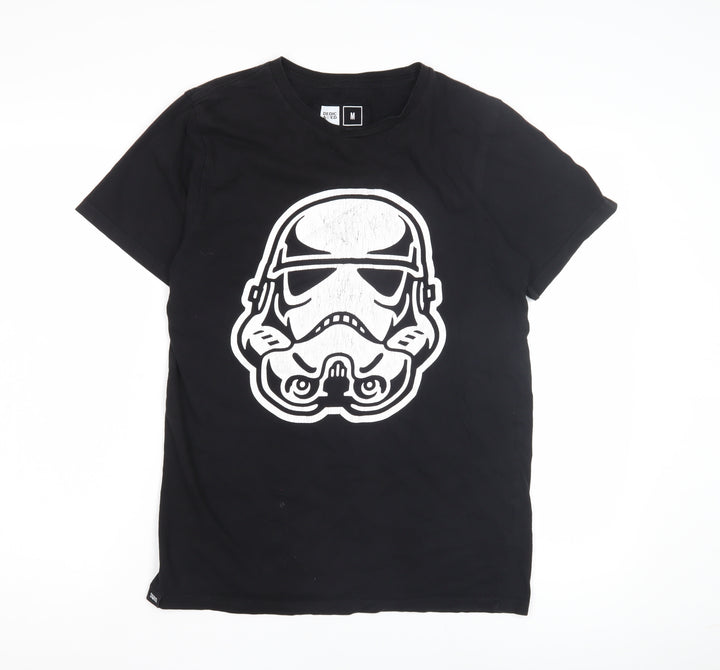 Dedicated Men's Black Star Wars T-Shirt M Movie Graphic