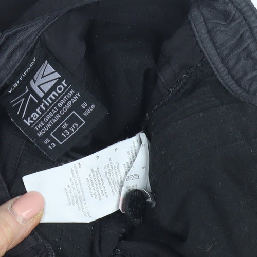 Karrimor Boys Black Trousers 13 Years Zip Pocket Activewear