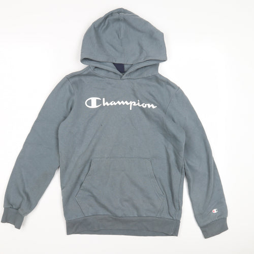 Champion Boys Blue Pullover Hoodie L - Sporty & Stylish