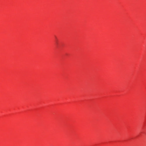 Timberland Boys Red Full Zip Hoodie, Size 14 Years, Logo Accent