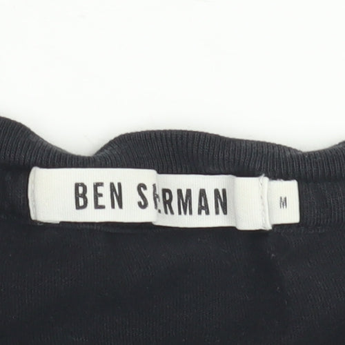 Ben Sherman Men's Black Cotton Printed T-Shirt Size M