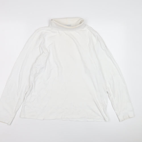 Lyle & Scott White Women's Roll Neck Long Sleeve T-Shirt