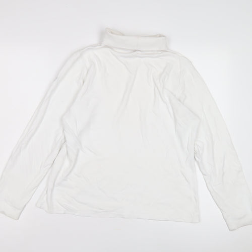 Lyle & Scott White Women's Roll Neck Long Sleeve T-Shirt