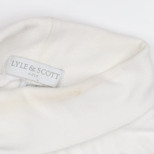Lyle & Scott White Women's Roll Neck Long Sleeve T-Shirt