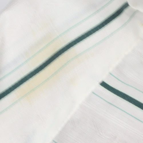 Henry Bannerman Men's White Striped Dress Shirt 15.5