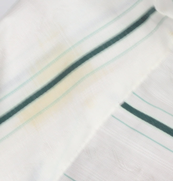 Henry Bannerman Men's White Striped Dress Shirt 15.5