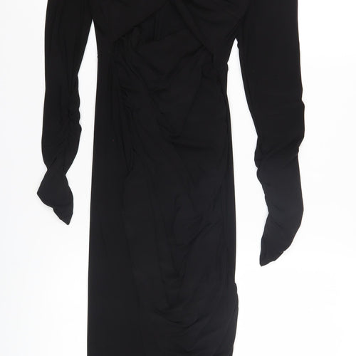 Club L London Black One Shoulder Dress, Size 8