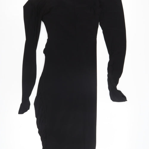 Club L London Black One Shoulder Dress, Size 8