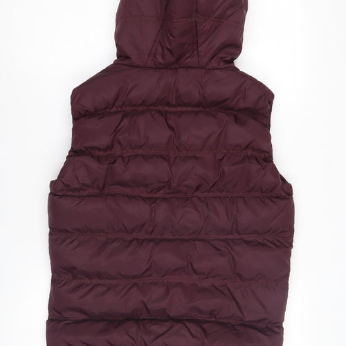 FABRIC Women's Red Puffer Hooded Waistcoat Size S