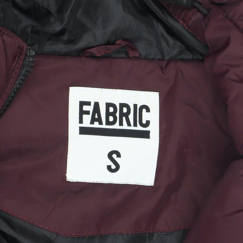 FABRIC Women's Red Puffer Hooded Waistcoat Size S