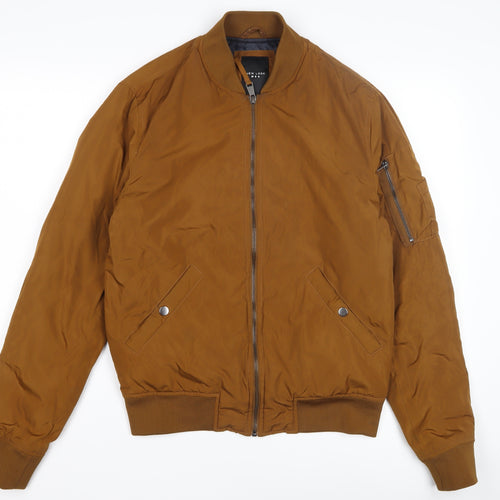 New Look Men's Brown Bomber Jacket S Casual Autumn