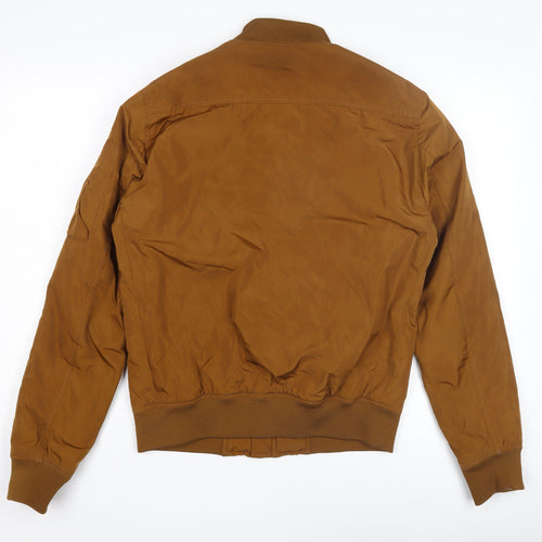 New Look Men's Brown Bomber Jacket S Casual Autumn