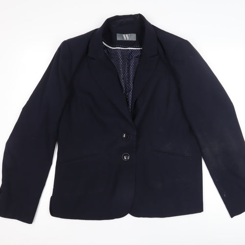 BHS Women's Blue Blazer 18 Lined Single-Breasted