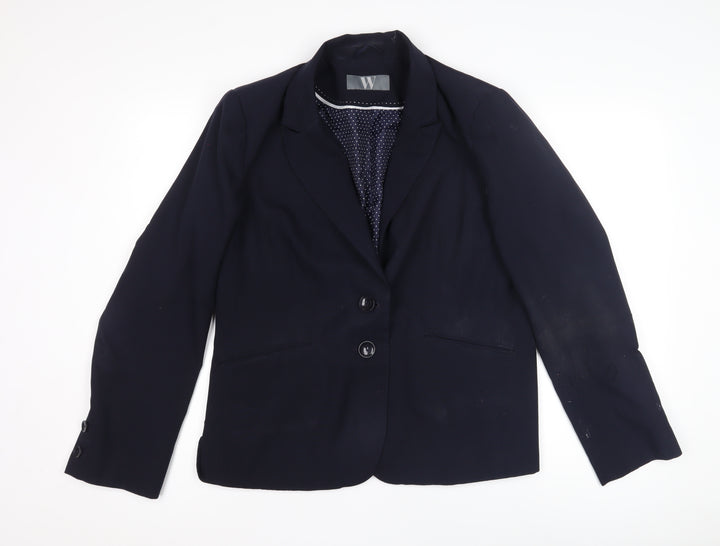 BHS Women's Blue Blazer 18 Lined Single-Breasted