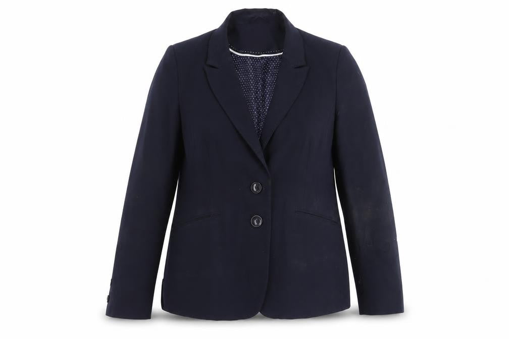 Front view of BHS Women's Blue Blazer 18 Lined Single-Breasted