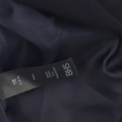 BHS Women's Blue Blazer 18 Lined Single-Breasted