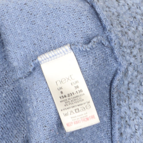 Next Women's Blue Knit Zip Sweatshirt Size 8
