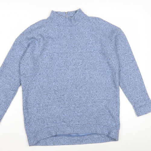 Next Women's Blue Knit Zip Sweatshirt Size 8