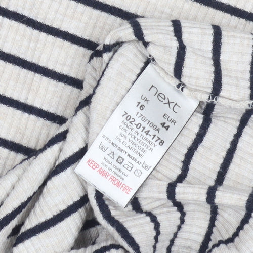 Next Women's Multicoloured Stripe Top Size 16