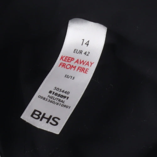 BHS Women's Black Argyle Jacket, Size 14, Cotton